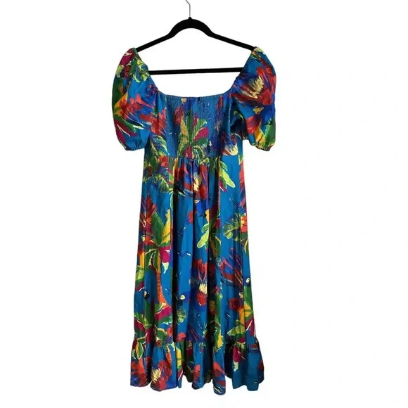NWT House of Harlow 1960 Tropical Print Maxi Dress Size Small - Picture 2 of 10